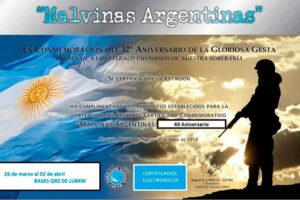 Certificado y QSL 40º aniversario de la Gesta de Malvinas