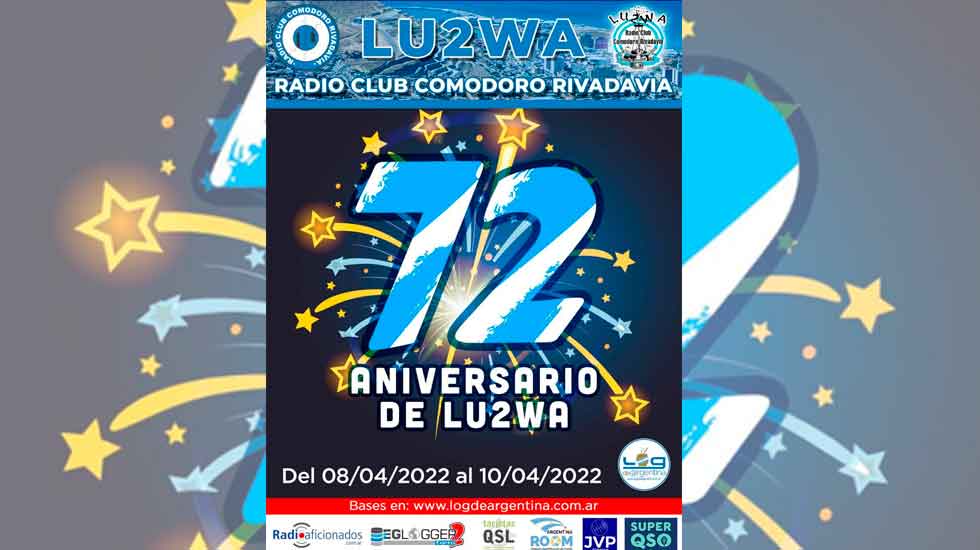 Certificado: "72 aniversario del Radio Club Comodoro Rivadavia" 
