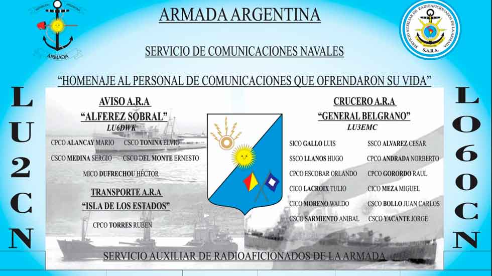 QSL ESPECIAL: Servicio Auxiliar de Radioaficionados de la Armada