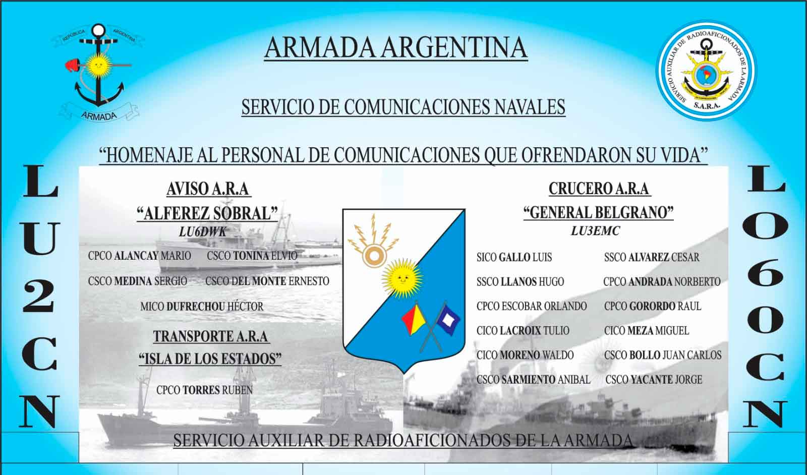 QSL ESPECIAL: Servicio Auxiliar de Radioaficionados de la Armada