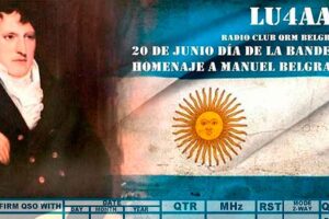 Radio Club QRM Belgrano: Certificado y QSL Día de la Bandera
