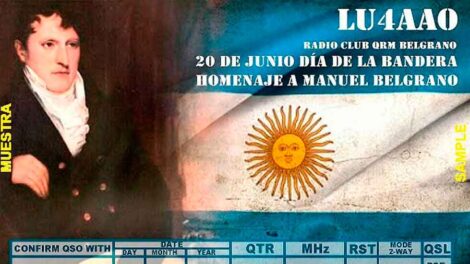 Radio Club QRM Belgrano: Certificado y QSL Día de la Bandera