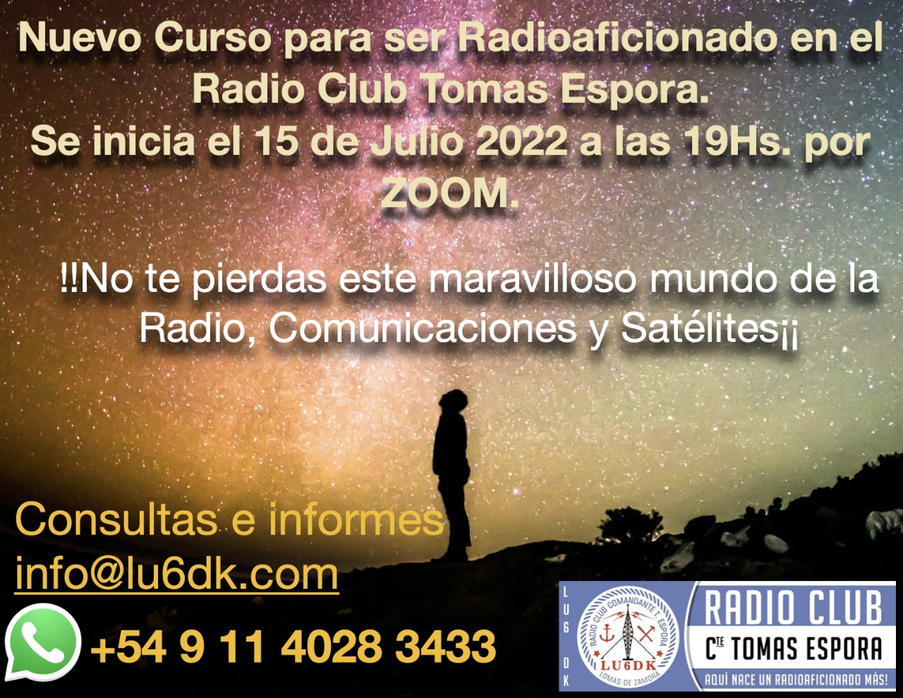 LU6DK: Nuevo curso de radioaficionado
