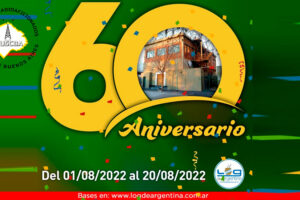 Certificado: "60º ANIVERSARIO DE LU5CBA"