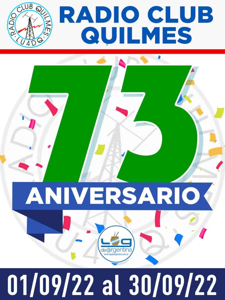 Certificado 73º Aniversario Radio Club Quilmes Noticias del Radioaficionado