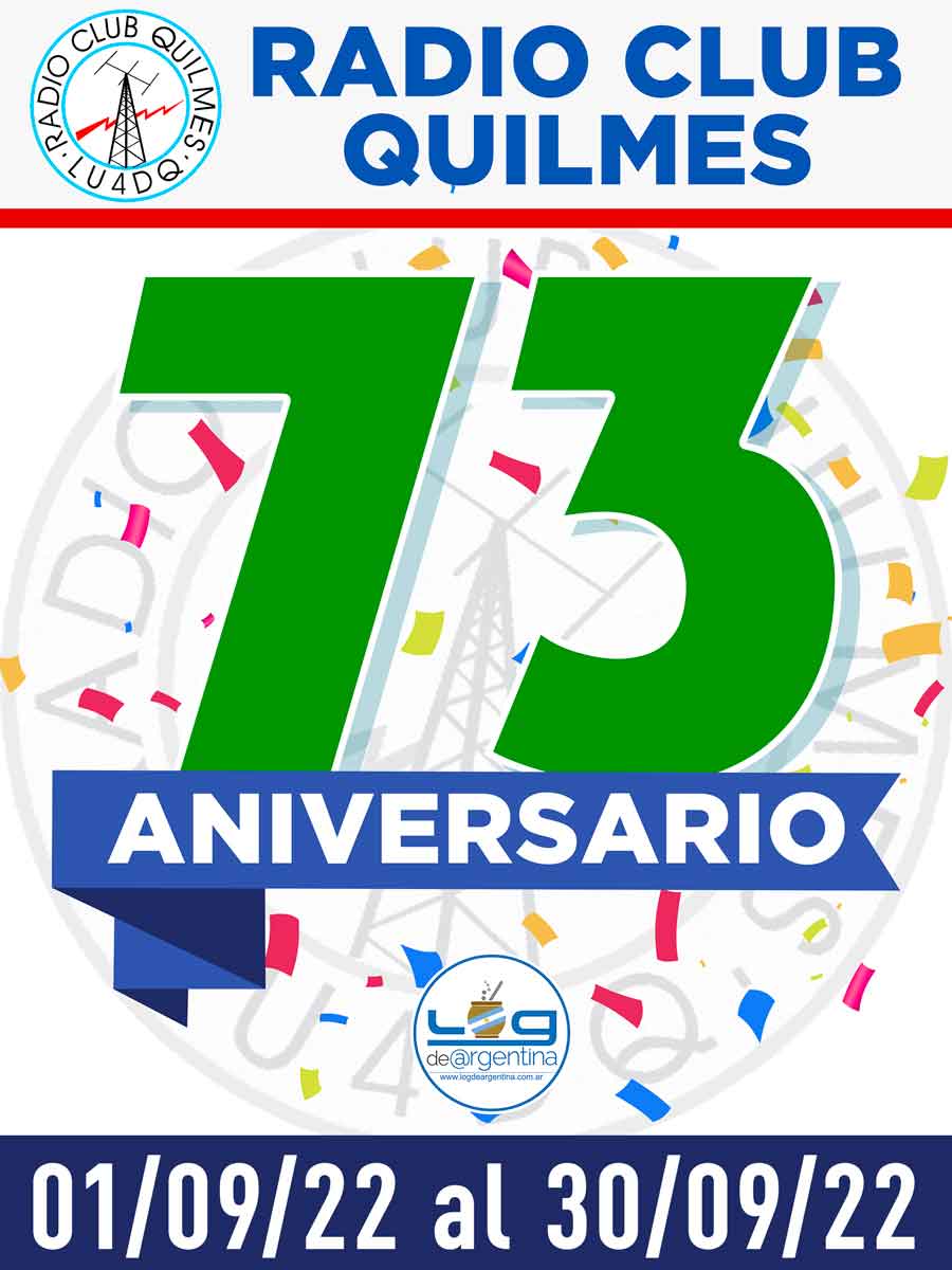 Certificado: 73º Aniversario Radio Club Quilmes