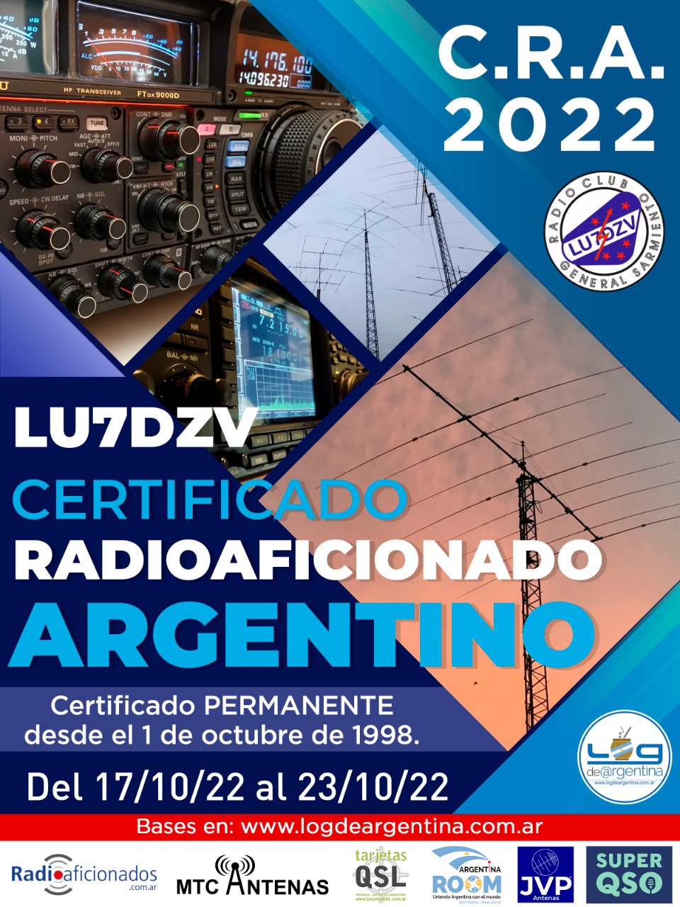 LU7DZV: Certificado Radioaficionado Argentino