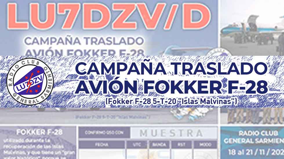 LU7DVZ: Campaña de traslado avión Fokker F-28