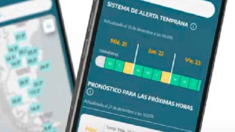 El Servicio Meteorológico Nacional presentó la "APP del tiempo"