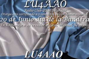 Radio Club QRM Belgrano organiza certificado "Día de la Bandera"