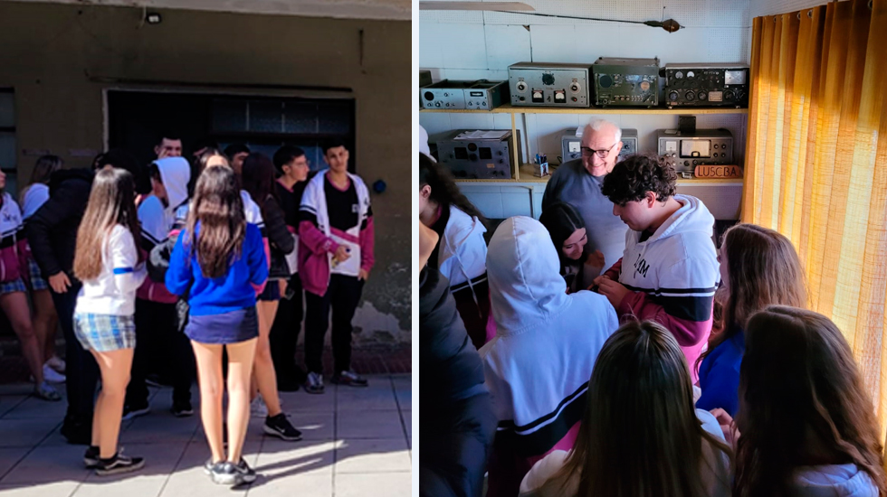 Estudiantes visitaron el Centro de Radioaficionados Ciudad de Buenos Aires