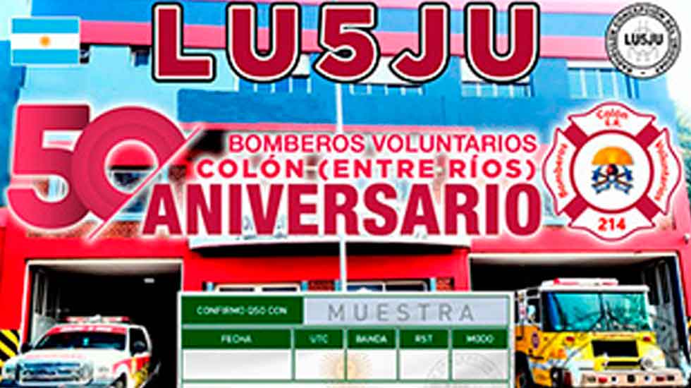 LU5JU: 50º Aniversario de Bomberos Voluntarios de Colón