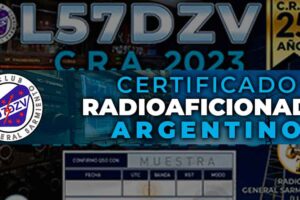 LU7DZV: Certificado Radioaficionado Argentino (C.R.A. 2023)