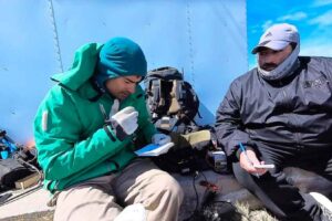 Radioaficionados de San Rafael activan por primera vez la zona sur el Cerro Diamante